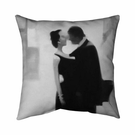 FONDO 20 x 20 in. Couple in the Street-Double Sided Print Indoor Pillow FO2795718